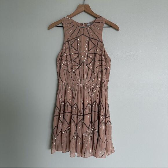 ASOS Pretty Skater Dress With Metal Embellishment - Picture 5 of 10